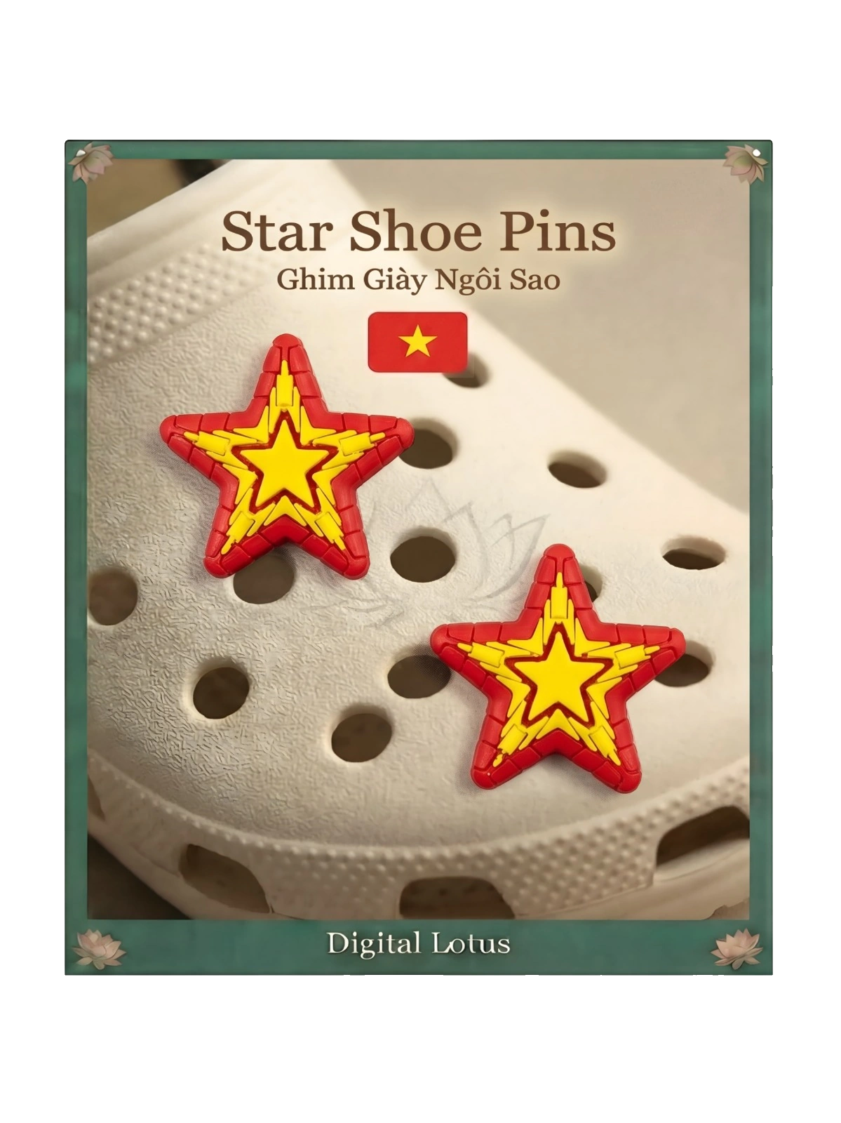 Shoe Pin Vietnam Star - Packaging shot