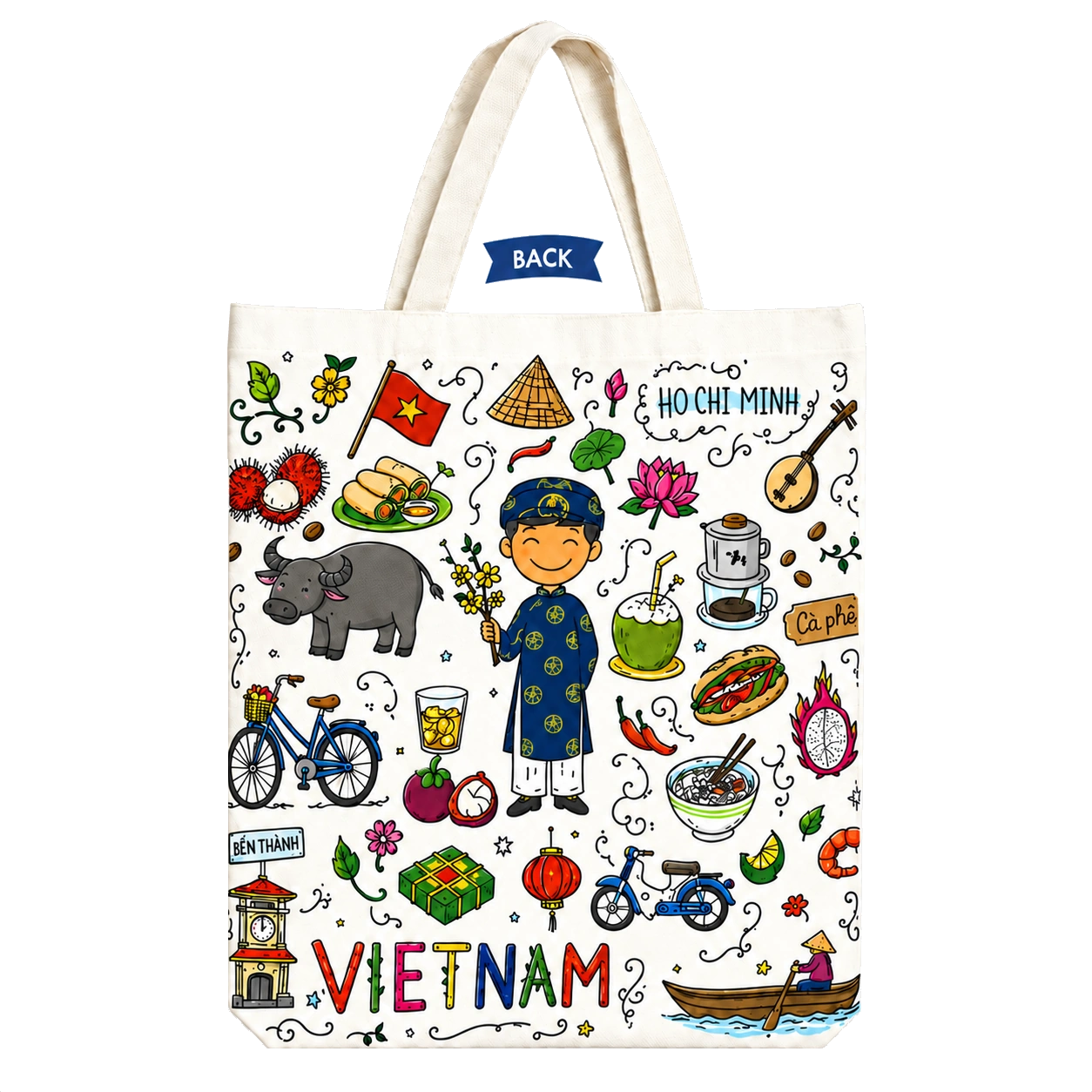 tote bag Vietnam (back) - no background