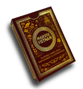 Majestic Vietnam tuck box - Playing cards with vietnamese illustrations Majestic Vietnam tuck box - Playing cards with vietnamese illustrations